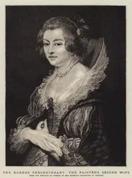 Het Rubens-eeuwfeest, de tweede vrouw van de schilder